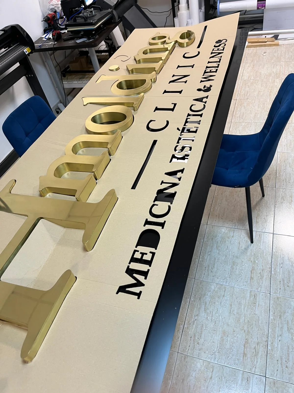 Profilbuchstaben für Hmolding Clinic