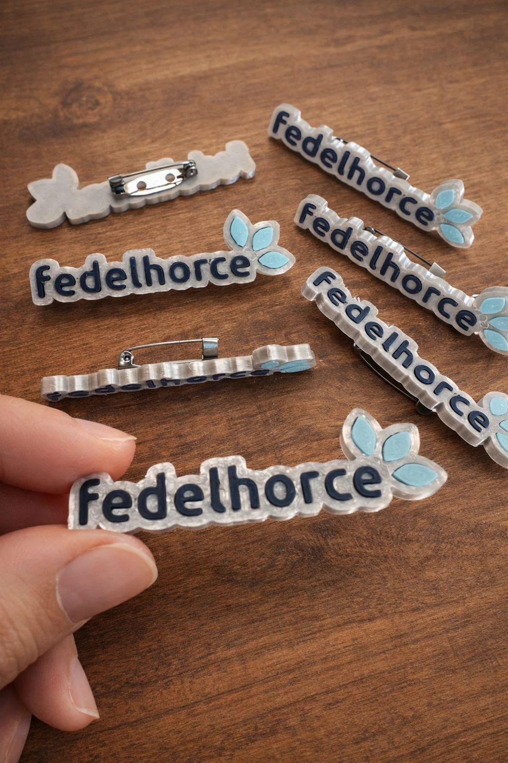 Trabajo realizado de Pines personalizados impresos en 3D para Fedelhorce